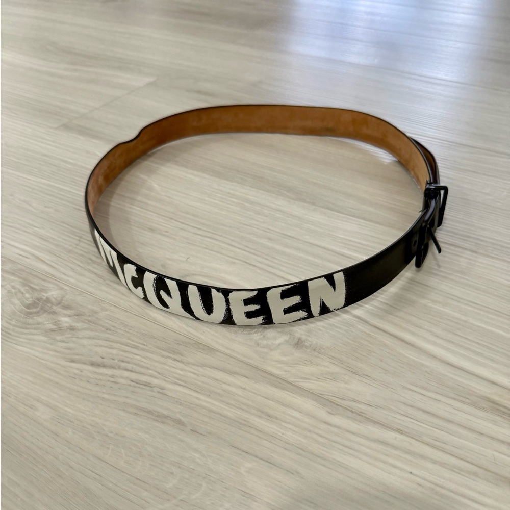 Alexander McQueen Tan Leather Belt